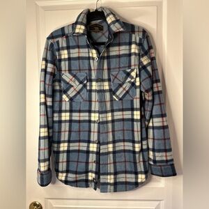 Men's Blue Plaid Shirt Jacket S NWOT